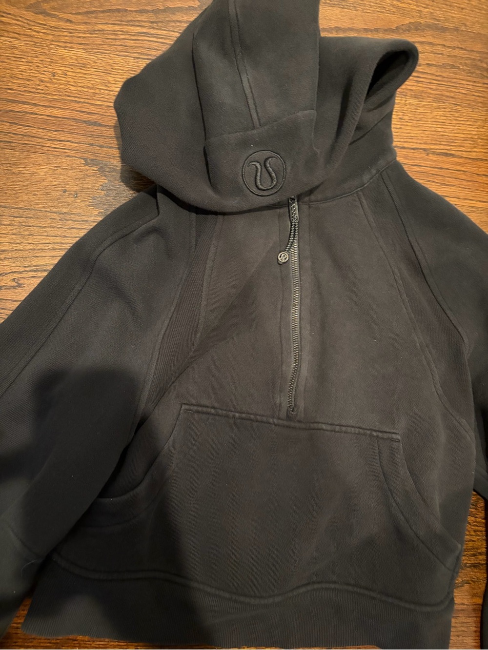 lululemon athletica Black Half-Zip Hoodie Pullover